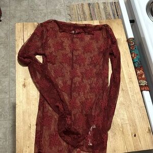 Free people lace long sleeve shirt